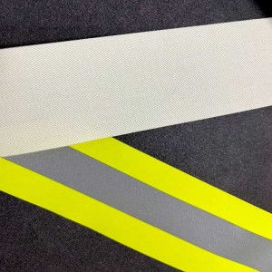 Reliable Supplier Fr Aramid Fluorescent Yellow Silver High Visibility Flame Retardant Reflective Tape