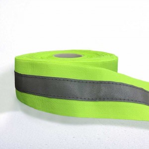 Sew on reflective ribbon warning trim for clothing